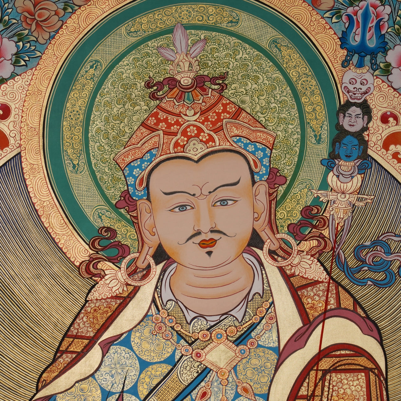 Hand-Painted Tibetan Thangka | Padmakara| Collectible Tibetan Art, Traditional Wall Decor for Home & Meditation Space