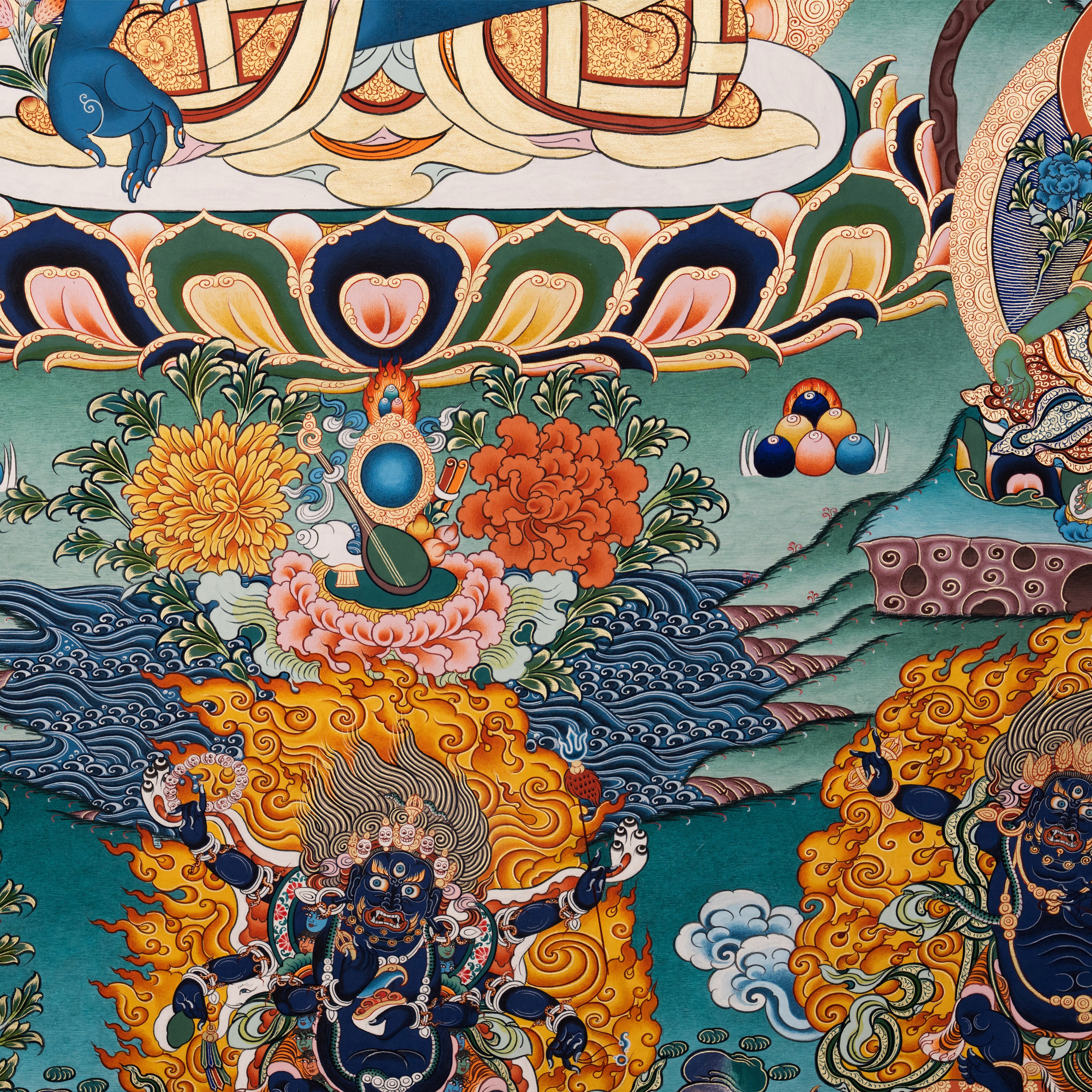 Hand-Painted Tibetan Thangka | Shakyamuni | Collectible Tibetan Art, Traditional Wall Decor for Home & Meditation Space